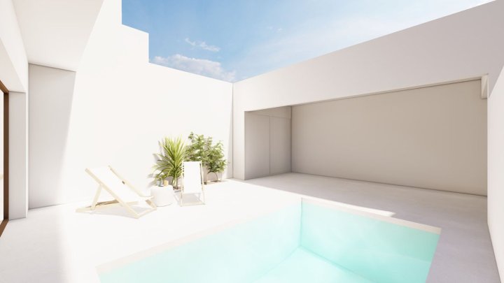 Reihenhäuser mit 3 Schlafzimmern, 3 Bädern, Dachterrasse und Privatpool