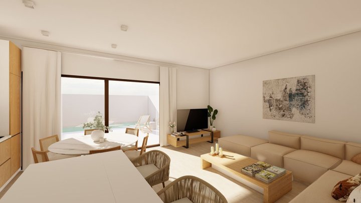 Reihenhäuser mit 3 Schlafzimmern, 3 Bädern, Dachterrasse und Privatpool