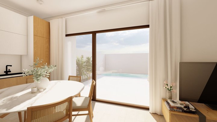 Reihenhäuser mit 3 Schlafzimmern, 3 Bädern, Dachterrasse und Privatpool