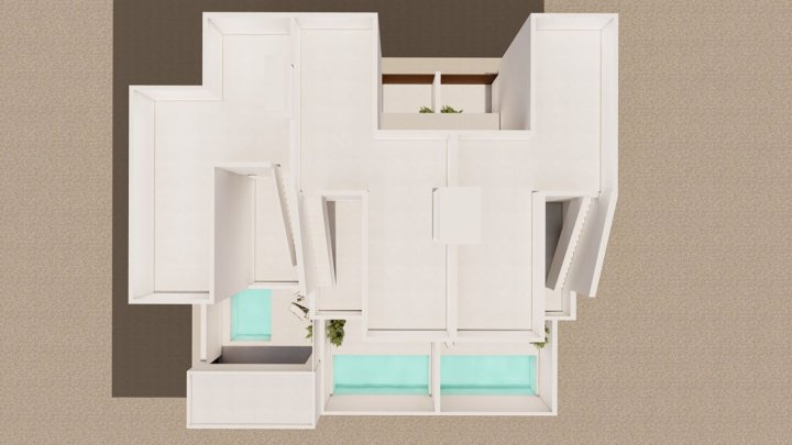 Reihenhäuser mit 3 Schlafzimmern, 3 Bädern, Dachterrasse und Privatpool