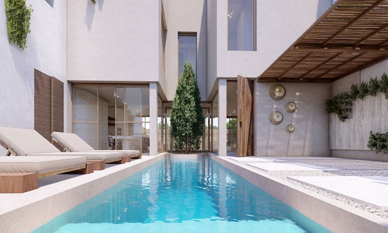 Einzigartige Reihenvillen mit 3 Schlafzimmern, 2 Bädern, Gäste-WC, Dachterrasse und Privatpool