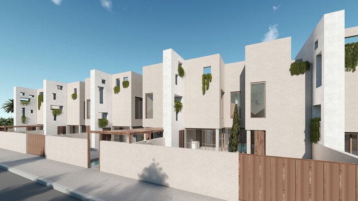 Einzigartige Reihenvillen mit 3 Schlafzimmern, 2 Bädern, Gäste-WC, Dachterrasse und Privatpool