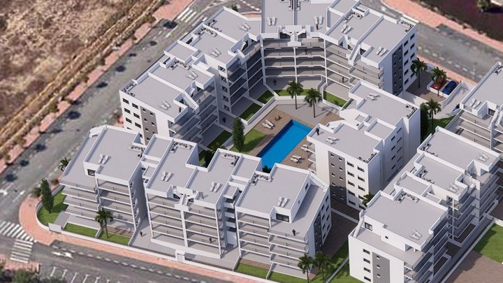 Komfortable Penthouse-Wohnungen mit 3 Schlafzimmern, 2 Bädern, Tiefgaragenstellplatz und Gemeinschaftspool Nähe Roda Golf & Beach Resort