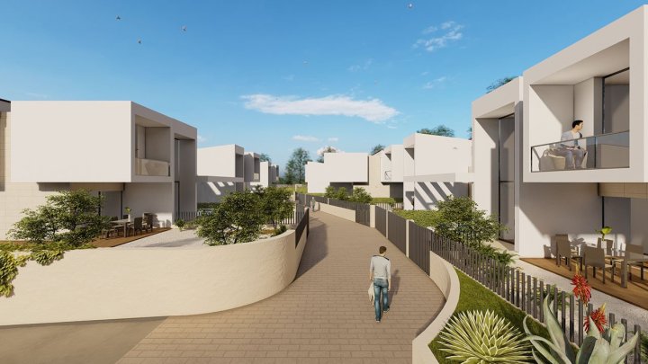 Villen mit 3 Schlafzimmern, 3 Bädern, Klimaanlage, Einbauküchen mit Elektrogeräten, Meerblick, Privatpool und Kfz-Stellplatz