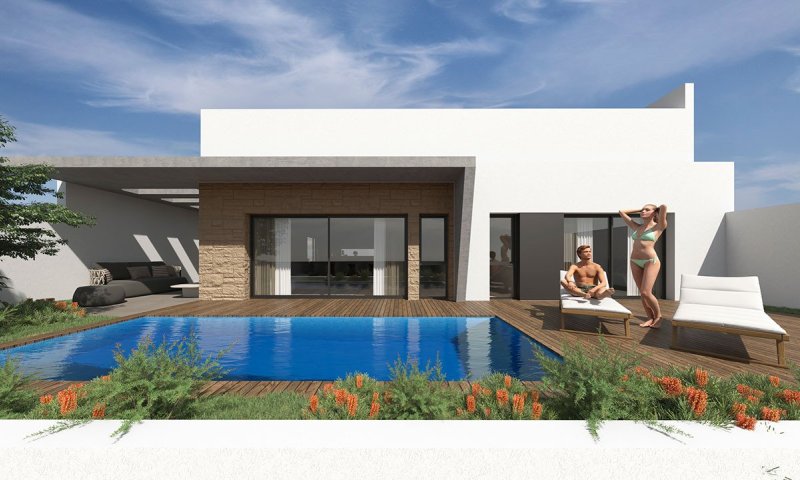 Wunderschöne Villen mit 3 Schlafzimmern, 2 Bädern, Dachterrasse, Garage und Privatpool