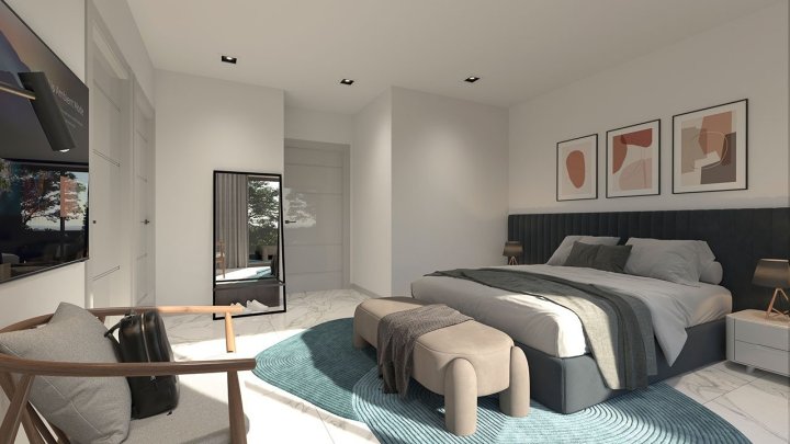Wunderschöne Villen mit 3 Schlafzimmern, 2 Bädern, Dachterrasse, Garage und Privatpool