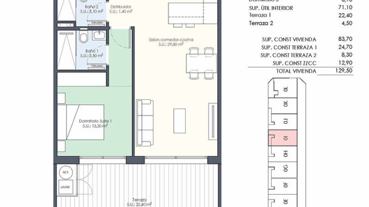 Appartements mit 3 Schlafzimmern, 2 Bädern, Einbauküchen mit Elektrogeräten und Gemeinschaftspool
