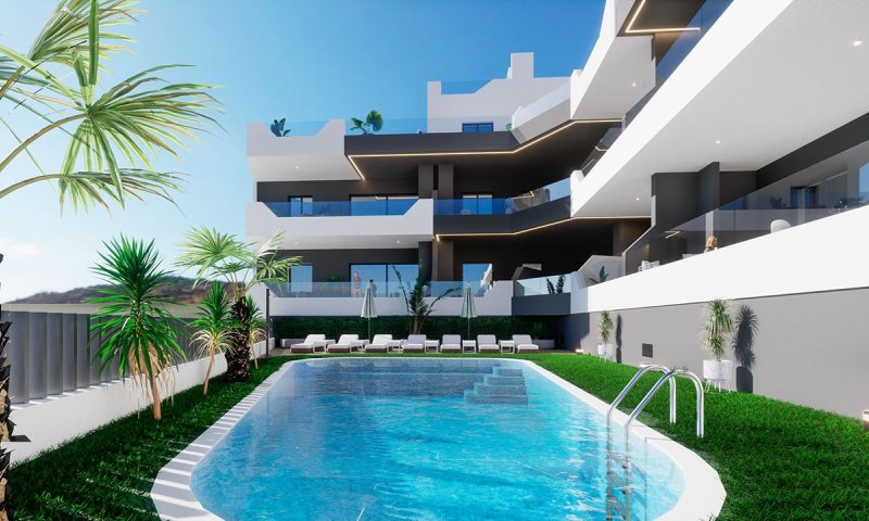 Penthouse-Wohnungen mit 3 Schlafzimmern, 2 Bädern, Dachterrasse, WC, Privatpool und Einbauküchen mit Elektrogeräten