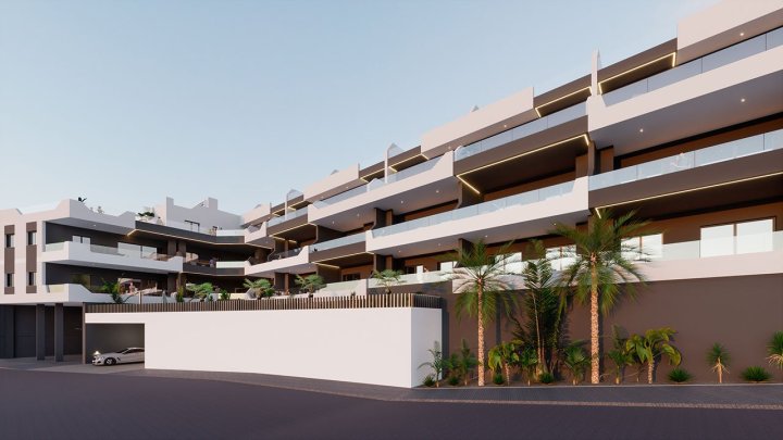 Penthouse-Wohnungen mit 3 Schlafzimmern, 2 Bädern, Dachterrasse, WC, Privatpool und Einbauküchen mit Elektrogeräten