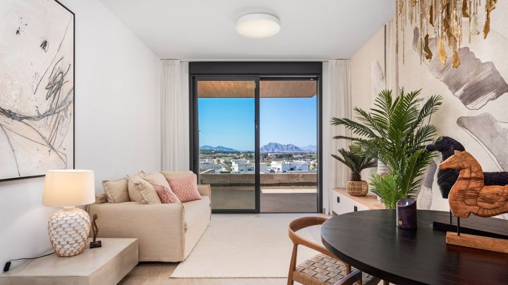 Penthouse-Wohnungen mit 3 Schlafzimmern, 2 Bädern, Dachterrasse, WC, Privatpool und Einbauküchen mit Elektrogeräten
