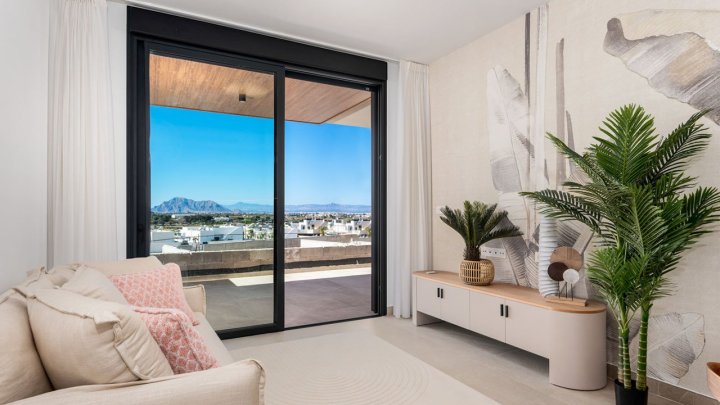 Penthouse-Wohnungen mit 3 Schlafzimmern, 2 Bädern, Dachterrasse, WC, Privatpool und Einbauküchen mit Elektrogeräten