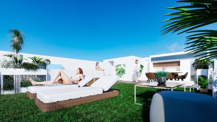 Penthouse-Wohnungen mit 3 Schlafzimmern, 2 Bädern, Dachterrasse, WC, Privatpool und Einbauküchen mit Elektrogeräten
