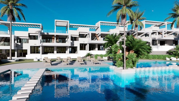 Exklusive Obergeschoss-Wohnungen mit 2 Schlafzimmern, 2 Bädern, Dachterrasse und Gemeinschaftspool