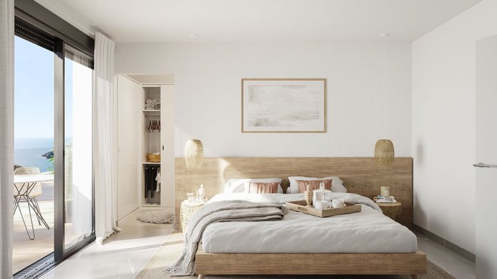 Fantastische Wohnungen mit 1 Schlafzimmern, 1 Badezimmer, Klimaanlage, Tiefgaragenstellplatz, Gemeinschaftspool und Meerblick