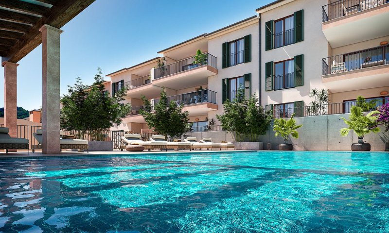 Penthouse-Wohnungen mit 2 Schlafzimmern, 2 Bädern, Dachterrasse, Klimaanlage, Gemeinschaftspool, Tiefgaragenstellplatz und Meerblick
