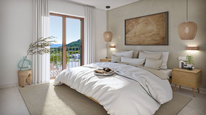 Penthouse-Wohnungen mit 2 Schlafzimmern, 2 Bädern, Dachterrasse, Klimaanlage, Gemeinschaftspool, Tiefgaragenstellplatz und Meerblick