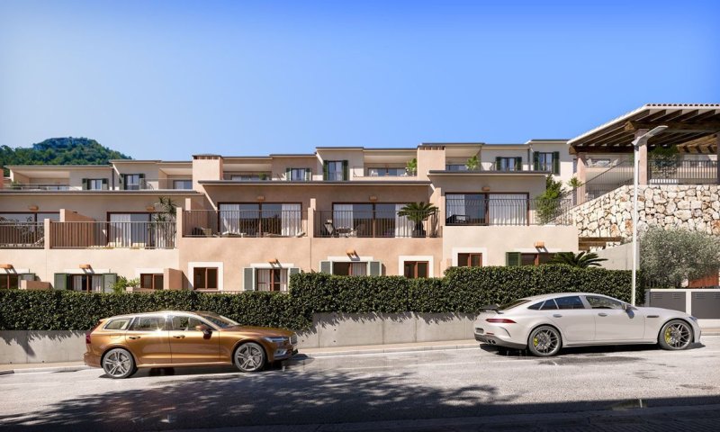 Reihenhäuser mit 2 Schlafzimmern, 2 Bädern, Klimaanlage, Gemeinschaftspool, Tiefgaragenstellplatz und Meerblick