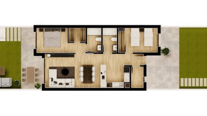 Wunderschöne Appartements mit 2 Schlafzimmern, 2 Bädern und Gemeinschaftspool am Alenda-Golfplatz