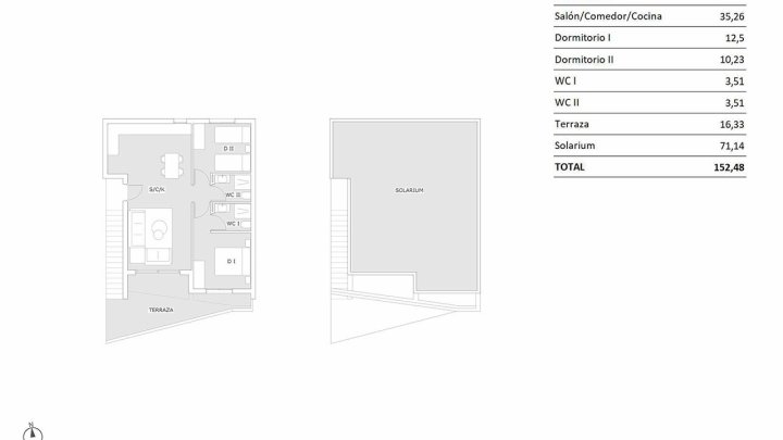 Komfortable Obergeschoss-Wohnungen mit 2 Schlafzimmern, 2 Badezimmern, privater Dachterrasse und Gemeinschaftspool
