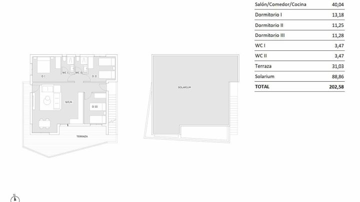 Komfortable Obergeschoss-Wohnungen mit 3 Schlafzimmern, 2 Badezimmern, privater Dachterrasse und Gemeinschaftspool