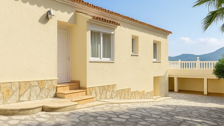 Villa in La Sella mit 4 Schlafzimmern, 4 Bädern, Touristenlizenz sowie Golf- und Meerblick