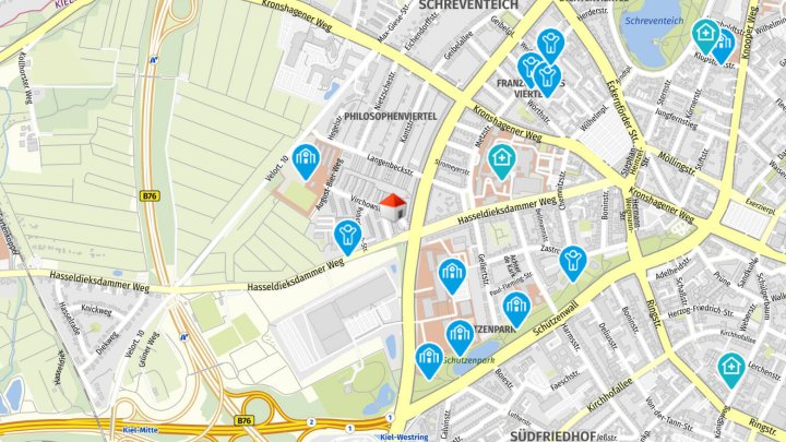 2- ZW in der Virchowstr. 5 in Kiel zu vermieten! Otto Stöben GmbH