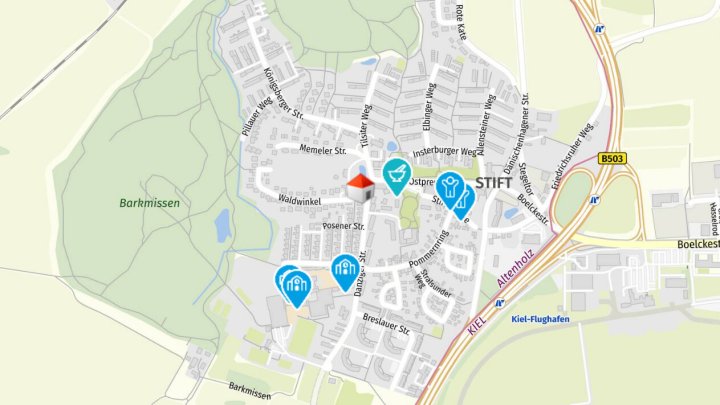 Großzügige 4-Zimmerwohnung in der Danziger Str. 2 in Altenholz-Stift zu vermieten! Otto Stöben GmbH