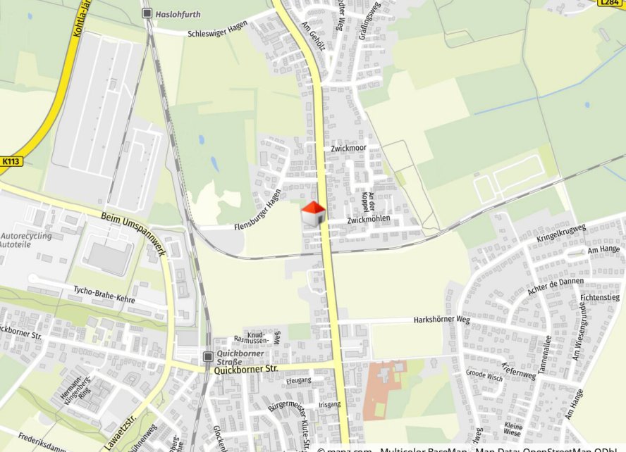 Geolyzer Kartenausschnitt