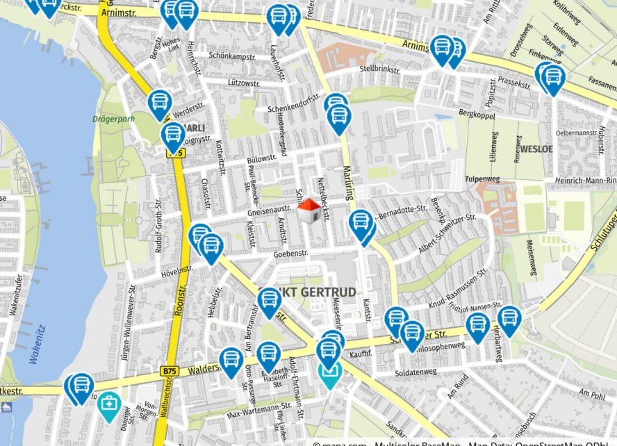 Geolyzer Kartenausschnitt