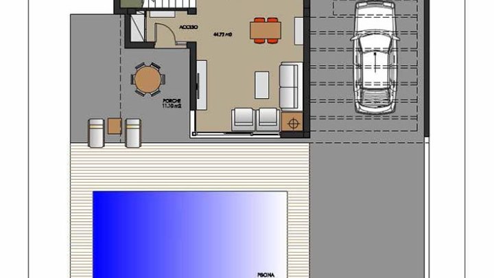 Exklusive Villen mit 3 - 4 Schlafzimmern, 3 Bädern, 1 Gäste-WC, Dachterrasse und Privatpool nur 600 m vom Strand