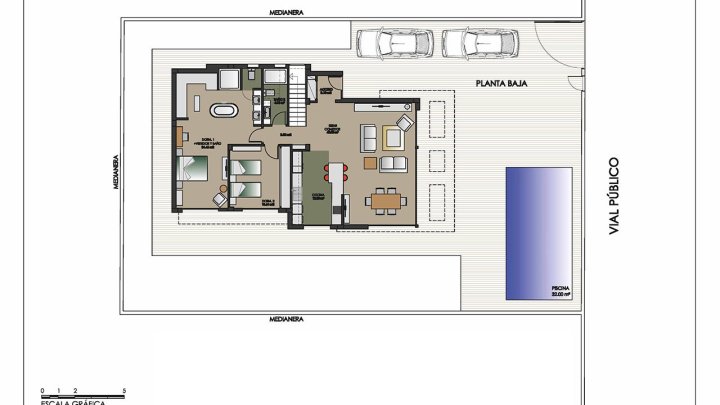 Exklusive Villen mit 4 Schlafzimmern, 4 Bädern, Dachterrasse und Privatpool nur 600 m vom Strand