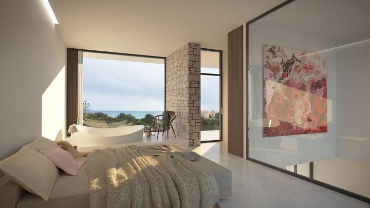Exklusive Villen mit 3 - 4 Schlafzimmern, 3 - 4 Bädern, 1 Gäste-WC, Dachterrasse und Privatpool nur 600 m vom Strand