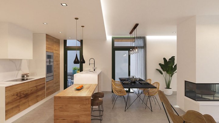 Großzügige Doppelhaushälften in modernem Design mit 3 Schlafzimmern und Privatpool