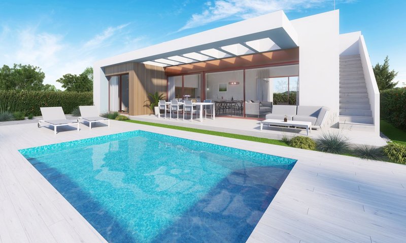 Exklusive Villen mit 3 Schlafzimmern, 2 Bädern, Dachterrasse und optionalem Privatpool in einer Golfanlage