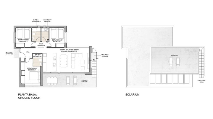 Exklusive Villen mit 3 Schlafzimmern, 2 Bädern, Dachterrasse und optionalem Privatpool in einer Golfanlage
