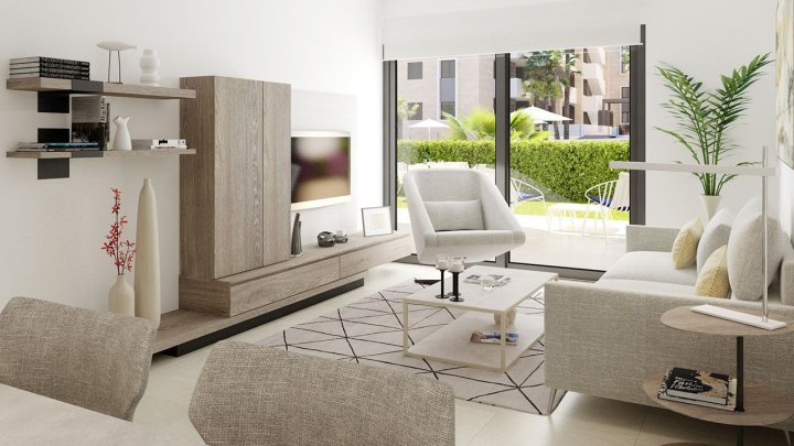 Appartements mit 3 Schlafzimmern in wunderschöner Anlage mit Gemeinschaftspools und Whirlpools nur 800 m vom Strand