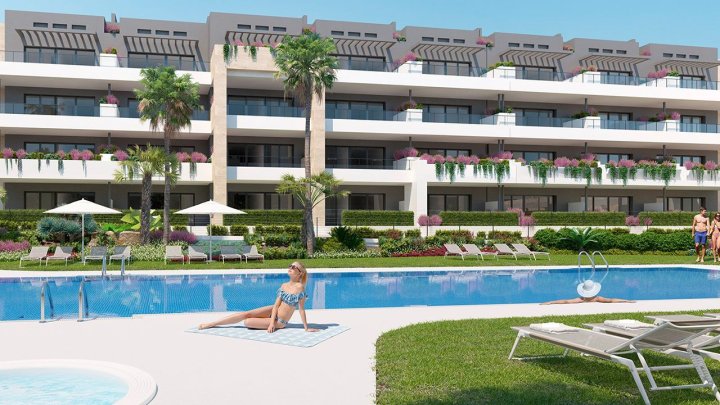 Appartements mit 3 Schlafzimmern in wunderschöner Anlage mit Gemeinschaftspools und Whirlpools nur 800 m vom Strand