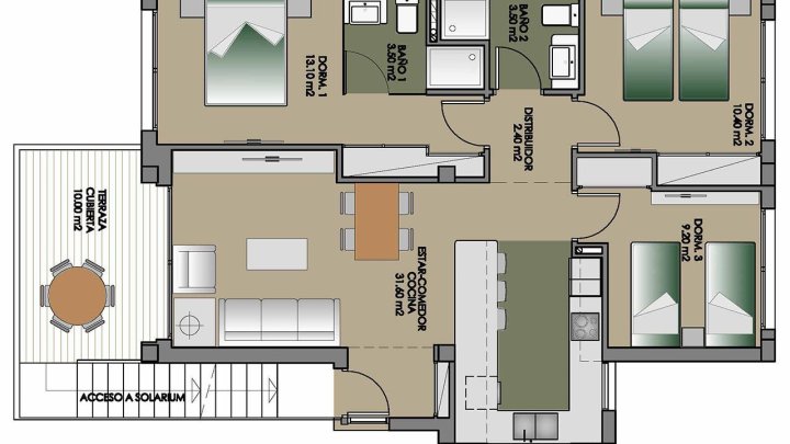 Exklusive Obergeschoss-Wohnungen mit 2 oder 3 Schlafzimmern, Kfz-Stellplatz und Gemeinschaftspool