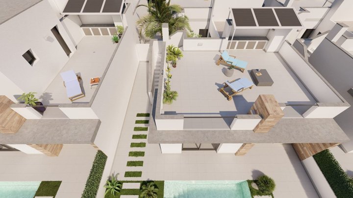 Moderne Villen mit 3 Schlafzimmern, 3 Bädern, Dachterrasse und Privatpool