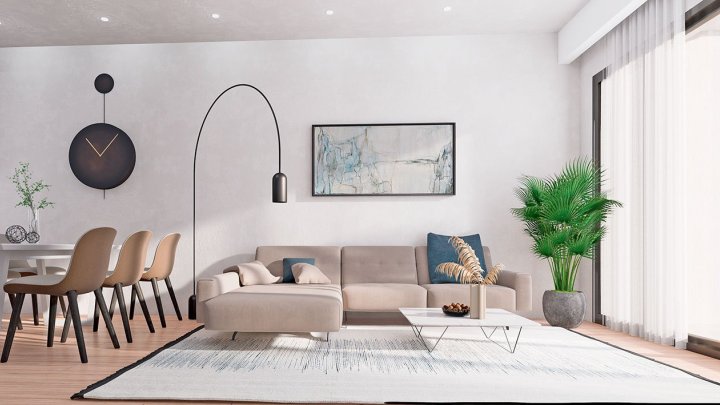 Erdgeschoss-Wohnungen mit 2 Schlafzimmern, 2 Bädern, 2 Terrassen, optionalem Tiefgaragenstellplatz und Gemeinschaftspool