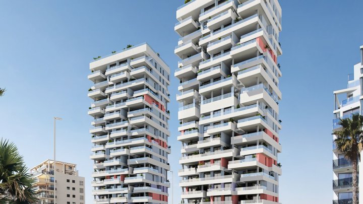 Fantastische Wohnungen mit 3 Schlafzimmern, 2 Badezimmern, Klimaanlage, Tiefgaragenstellplatz, Gemeinschaftspool und Meerblick