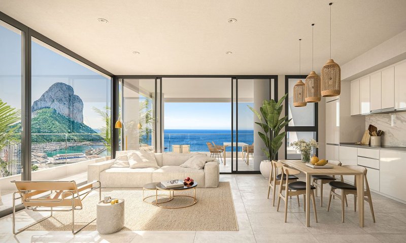 Fantastische Wohnungen mit 3 Schlafzimmern, 2 Badezimmern, Klimaanlage, Tiefgaragenstellplatz, Gemeinschaftspool und Meerblick