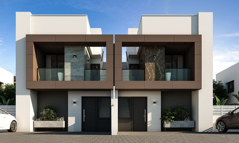 Moderne Doppelhaushälften mit 3 Schlafzimmern, 2 Bädern, Gäste-WC, Dachterrasse und Gemeinschaftspool