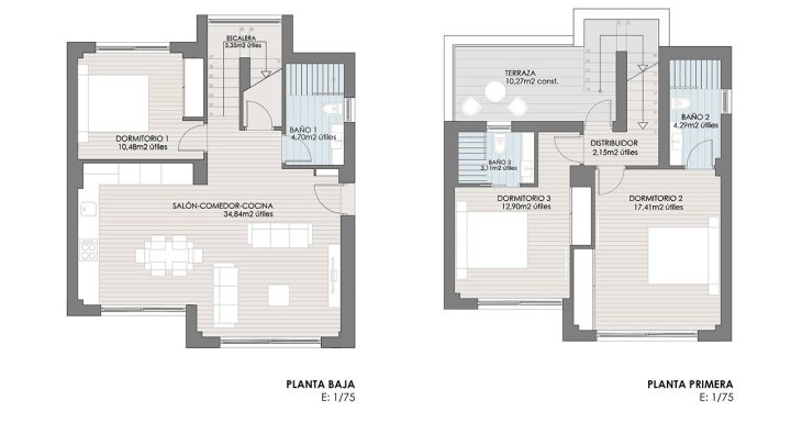 Wunderschöne Villen mit 3 Schlafzimmern, 3 Bädern, Dachterrasse, Meerblick und Privatpool