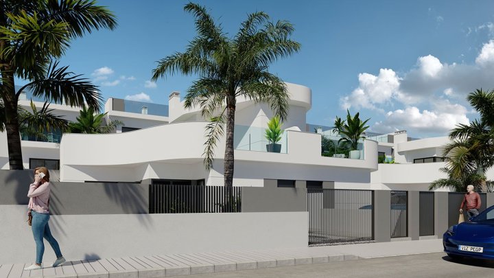 Charmante Doppelhaushälften in abgeschlossener Anlage mit 3 Schlafzimmern, 2 Bädern, Dachterrasse und Privatpool