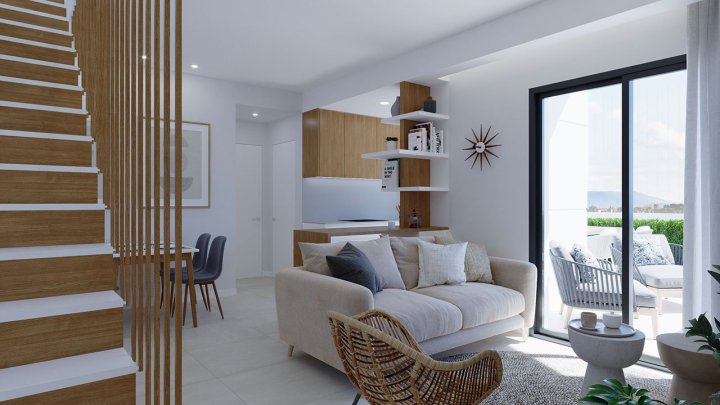 Charmante Doppelhaushälften in abgeschlossener Anlage mit 3 Schlafzimmern, 2 Bädern, Dachterrasse und Privatpool